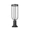 Z-Lite Leland Outdoor Pier Mounted Fixture, 1-Light, 7 In.W x 23 In.H, Sand Black/Sand Blast 5005PHM-553PM-BK-LED - alternate 4